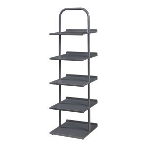 Zapatero poytya 5 niveles acero 119x34x32 cm antracita [en.casa]