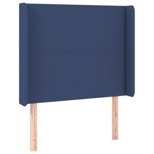 vidaXL cabecero con orejas de tela azul 93x16x118/128 cm