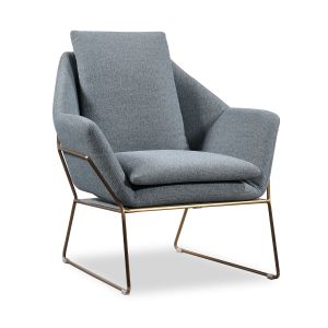 Butaca tapizada gris tuy pärumm 78x78x77 cm con patas de metal