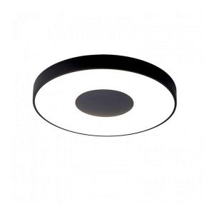 Mantra plafón LED coin negro regulable con mando y app – redondo moderno