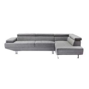Sofa chaise longue rinconera new daniela 254cm gris, chaise derecho
