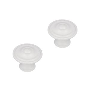 Pomo para mueble rei 3110 | 35x35x26 mm | blanco mate | 2 uds. | zamak