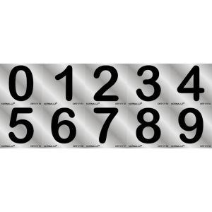 Señal numero 9 acero inox adhesivo 5cm rd717179