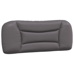 vidaXL cabecero de cama acolchado cuero sintético gris 100 cm