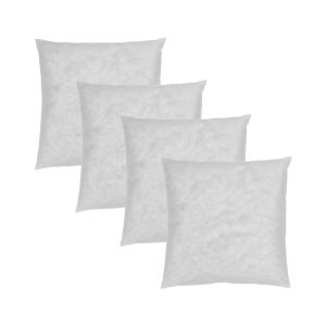 Pack 4 rellenos de cojín 60x60cm fibra hueca fusionhome