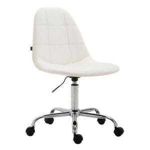 Silla de oficina acolchada - polipiel - blanca