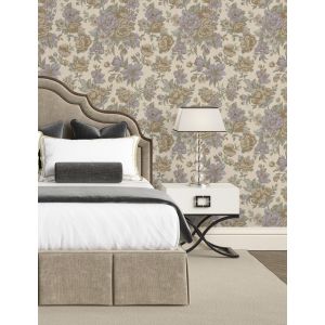 Papel pintado gaulan  flores románticas  textura de tela tejida en 10.6m²