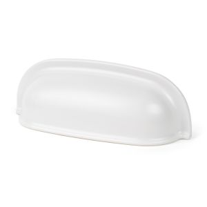 Tirador de copa 64mm abs blanco mate, lote de 48
