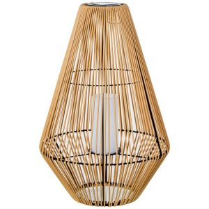Lampara solar 69cm pie hierro, pp y pe con vela LED