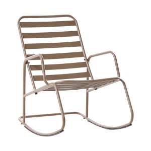 Mecedora de jardín turi metal gris pardo