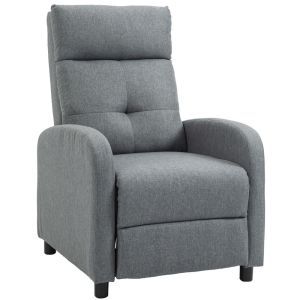 Sillón relax reclinable poliéster, espuma, tablero multicapa color gris