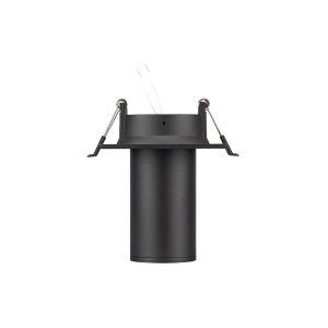 Aplique circular orientable para bombilla gu10 empotrable negro(dlcgu10-n)