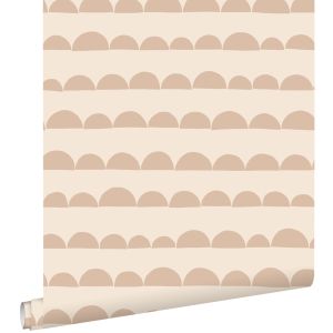 Estahome papel pintado motivo gráfico rosa terracota 50 x 900 cm