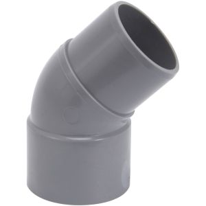 Codo 45° pvc para pegar, hembra / macho, d.32