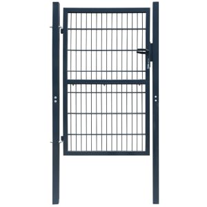 vidaXL puerta de valla 2d (individual) gris antracita 100x120 cm