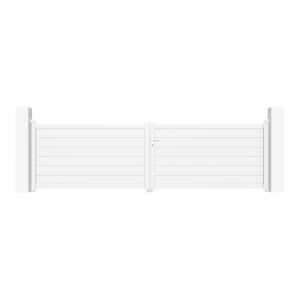 Puerta automática batiente blanca eiger 4m h.115cm + motor brazo b500
