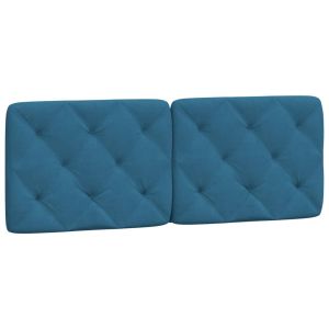 vidaXL cabecero de cama acolchado terciopelo azul 140 cm