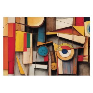 Papel pintado tejido no tejido 312x219 patrones geométricos tulup
