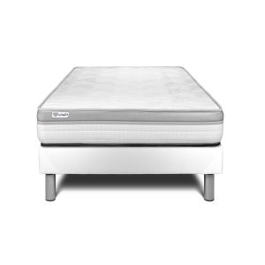 Conjunto vital relax 120 x 200 cm somier kit blanco