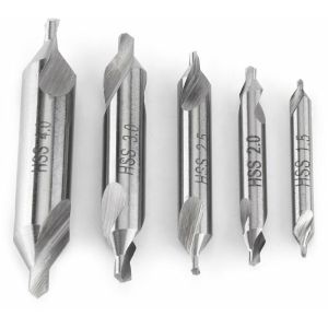 5 brocas centrado 60° doble extremo 1,5-4mm