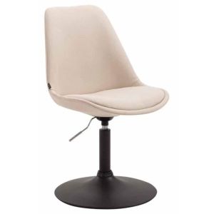 Silla comedor cómoda - tela crema - 1 ud - 48 cm