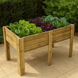 Huerto urbano- mesa de cultivo bora profunda 30cm vidahuerto 150x80x80 cm