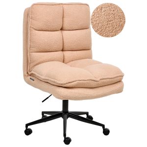 Silla de oficina addison bouclé rosa melocotón