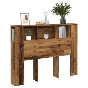 Cabecero armario madera ingeniería envejecida 140x18,5x102,5 cm eso8353