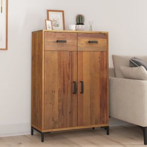 Zapatero de madera maciza de pino 75x40x110 cm es2780