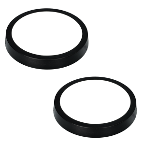 Pack x2 downlight LED 18w blanco 4200k redondo superficie marco negro