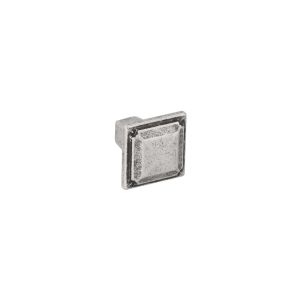 Pomo para muebles en zamac diámetro 28 x 28 plata brillante lote de 25