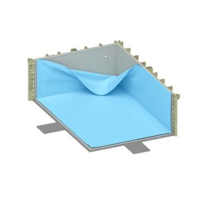 Liner 0.75 mm, azul, para piscina de madera venecia bas54  bas90