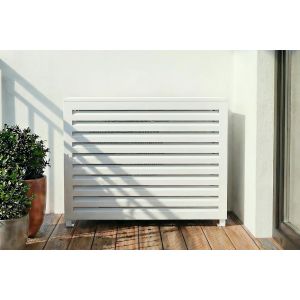 Cubierta aire acondicionado aluminio blanco aneto 69x94x43 cm