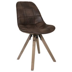 Silla tapizada marrón 48x44x47/84