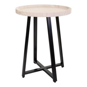 Mesa centro de metal negro d45x57