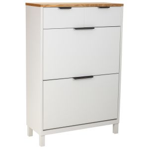 Mueble zapatero 2 cajones y 2 puertas 80x33x120,5h cm
