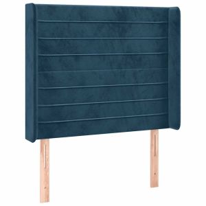 vidaXL cabecero con orejas de terciopelo azul oscuro 103x16x118/128 cm
