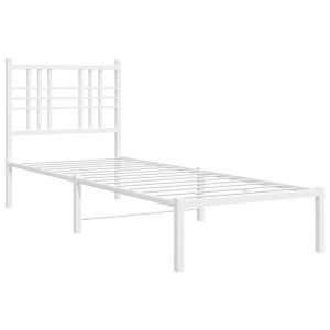 vidaXL estructura cama sin colchón con cabecero metal blanco 80x200 cm