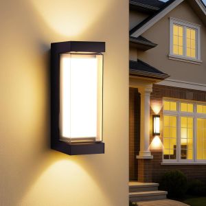 Aplique de pared exterior impermeable up/down 16 w negro