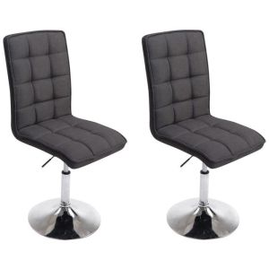 Sillas comedor regulables giratorias gris lote 2