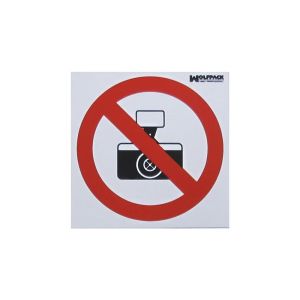Cartel prohibido hacer fotografias 10,5x10,5