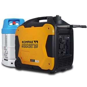 Kgg42ei-df generador inverter insonorizado 4,2kw kompak dual fuel