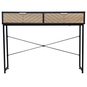Mesa consola 100x30x75 cm bicolor Homcom, hogar - muebles de recibidor