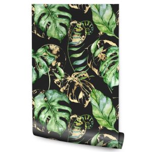 Papel Pintado Hojas Tropicales Naturaleza Para El Salón 53cm x 10m