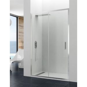 Mampara de ducha frontal allstone titan 1+1 160 cm transparente