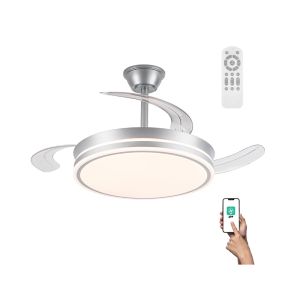 Ventilador LED aspas plegables miso evo plata 72w
