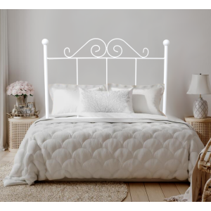 Cabecero forja palacio de 105 blanco 113x125x4. Matris