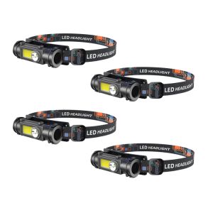 Faro LED recargable 180° rotación impermeable pack 4