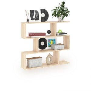 Estantería de diseño modular 97 cm zoe low roble canadian