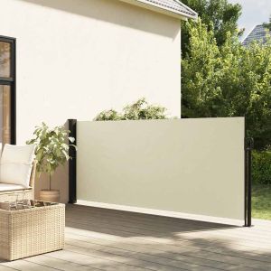 Pantalla de jardín, toldo lateral retráctil crema 117x300 cm ety5323665